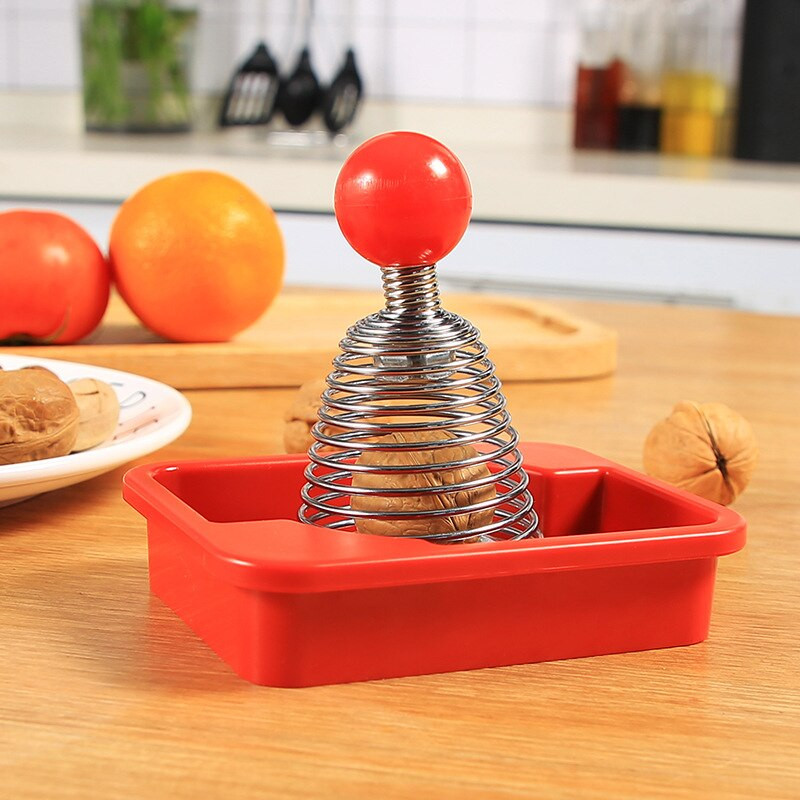 1Pcs Nut Sheller Метална пружина Лешникотрошачка Отворен орех Пекан Артефакт От неръждаема стомана Nut Crackers Open Професионални инструменти за орехи