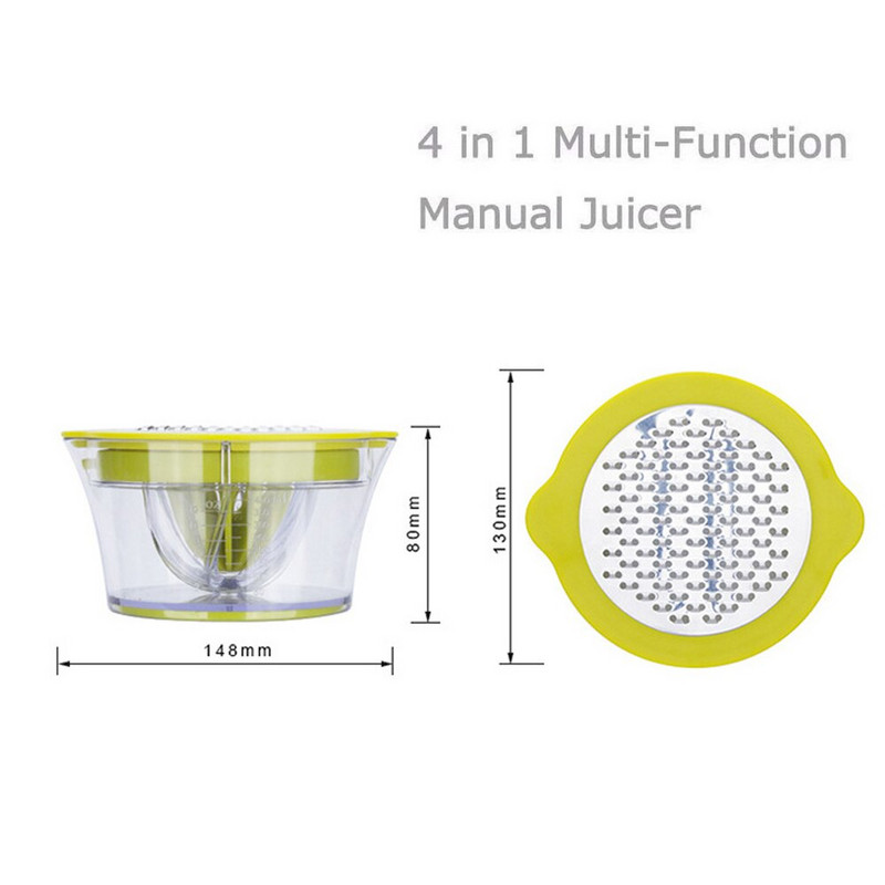 Ръчна изстисквачка Сокоизстисквачка за лимон и портокал с вградена мерителна чашка Ренде Ръчно многофункционално райбер Екстрактор Кухненски аксесоари