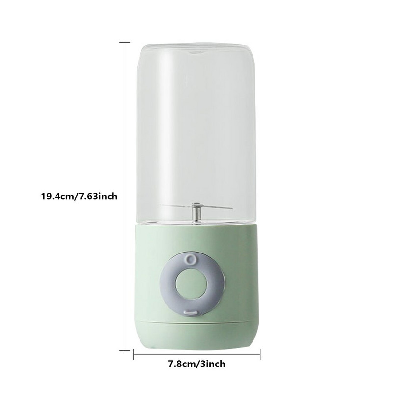 Кухненска мини електрическа сокоизстисквачка 500 мл млечен шейк машина за сок 300 W чаша за блендер за плодове и зеленчуци Фитнес акумулаторна джаджа