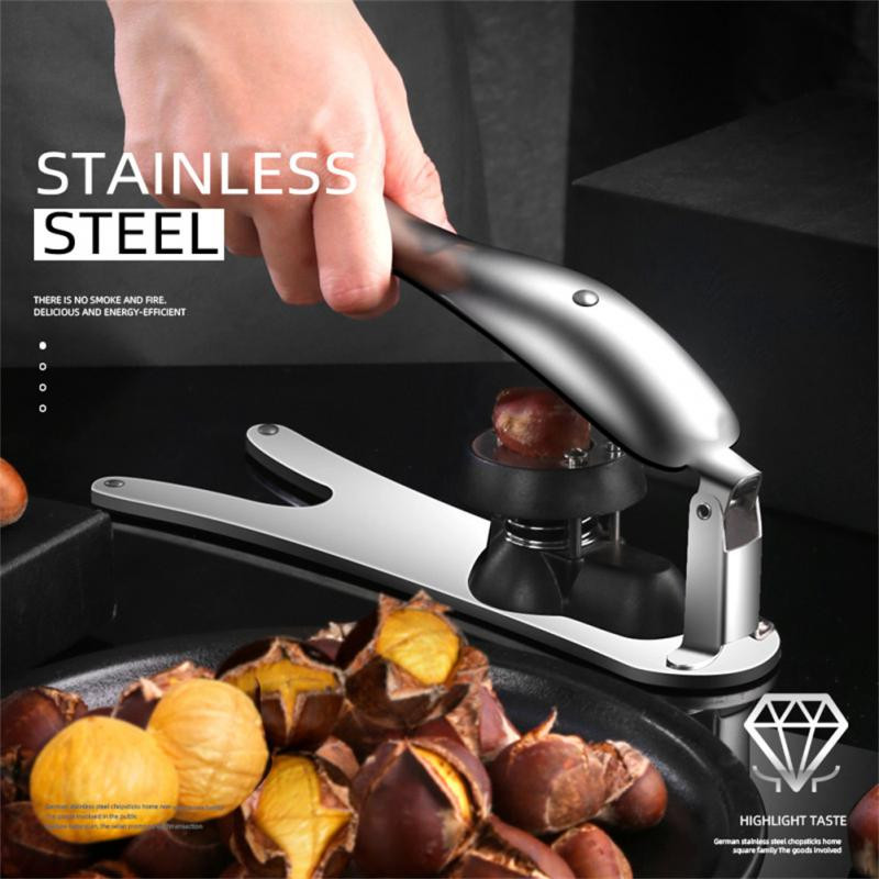 Преносима трошачка за ядки Кухненски джаджи Инструмент Chestnut Sheller Отварачка за орехи Клещи Метална отварачка Лешникотрошачка Кухненски аксесоари