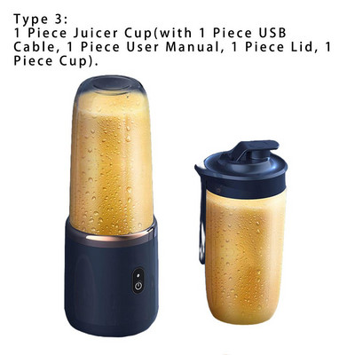400 ml-es 6 szeletelős Juiccer Cup Gyümölcsfacsaró Turmixgép Jégdaráló Étellé Erős Keverő Készítő Konyhai Szabadtéri Utazáshoz