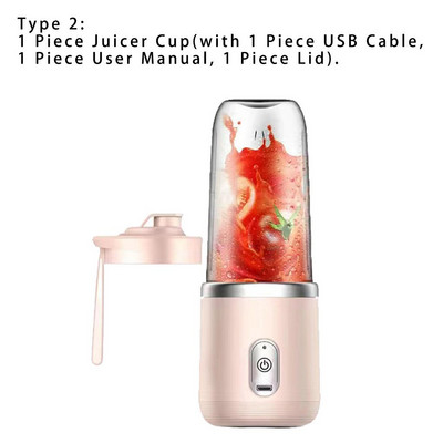 400 ml-es 6 szeletelős Juiccer Cup Gyümölcsfacsaró Turmixgép Jégdaráló Étellé Erős Keverő Készítő Konyhai Szabadtéri Utazáshoz