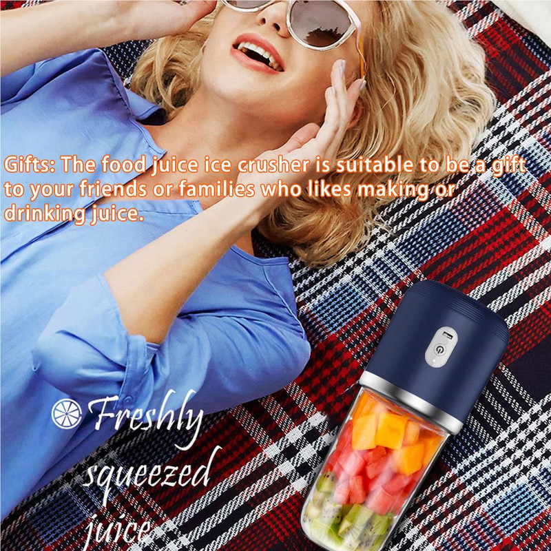 400 ML сокоизстисквачка с 6 чаши, изстисквачка за плодове, блендер, трошачка за лед, хранителен сок, силен миксер, машина за кухня, пътуване на открито