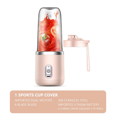 6 Blades Juicer Cup 500ML USB Smoothie Blender Cup Mini Charging Fruit Squeezer Food Mixer Ice Crusher Φορητοί ασύρματοι αποχυμωτές