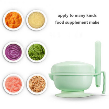 7 Pieces Of Baby Food Supplement Grinder Baby Bowl Grinding Λαχανικών και Φρούτων Εγχειρίδιο Μηχανή Μαγειρικής Πουρέας Εργαλείο κουζίνας 1 τεμ.