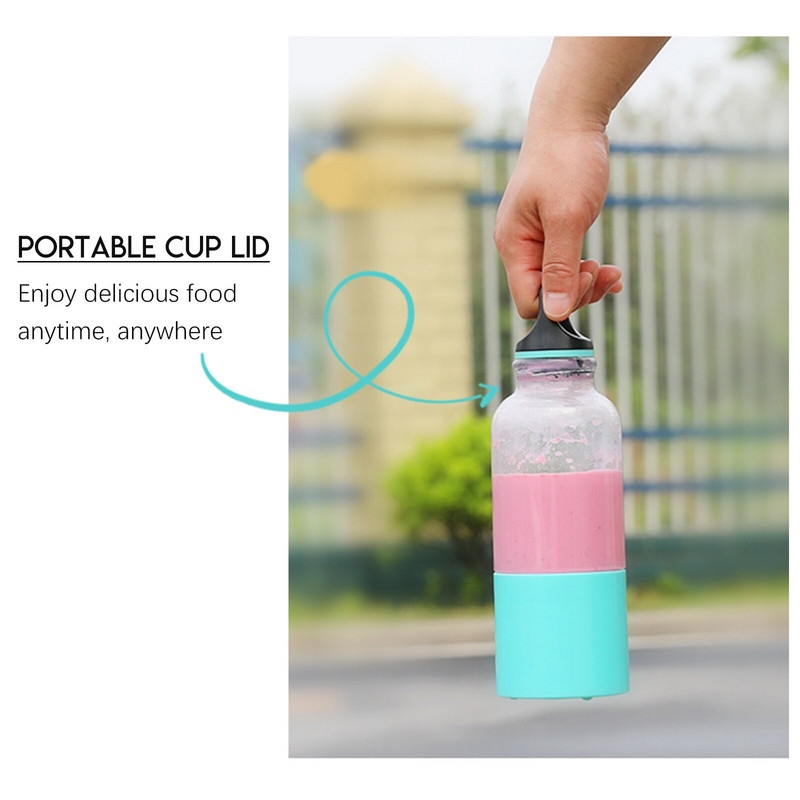 USB punjivi prijenosni sokovnik Blender 500 ml Stroj Električni sokovnik Šalica s ručkom za šejkove Ledeni smoothie Svježe voće