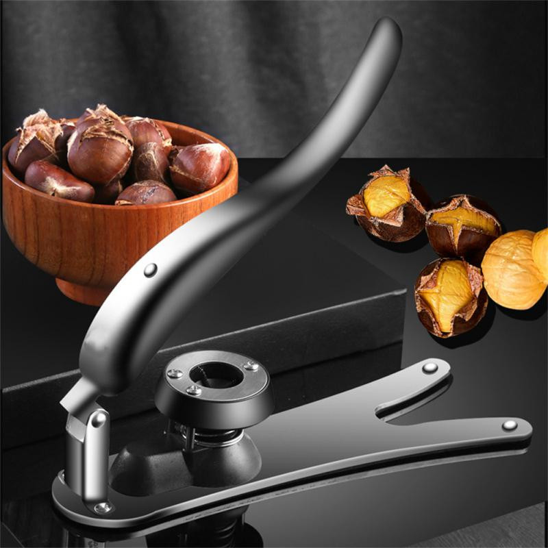 Ръчна трошачка за ядки от неръждаема стомана Механична черупка Лешникотрошачка за орехи Бърза отварачка Кухненски инструменти Плодове и зеленчуци