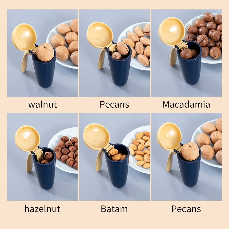 Kvalitetan, kreativni kuhinjski alat Orašar, metalni razbijač, kopča za orahe otporna na prskanje, s poklopcem, otvarač za ljuske od lješnjaka, badema i oraha