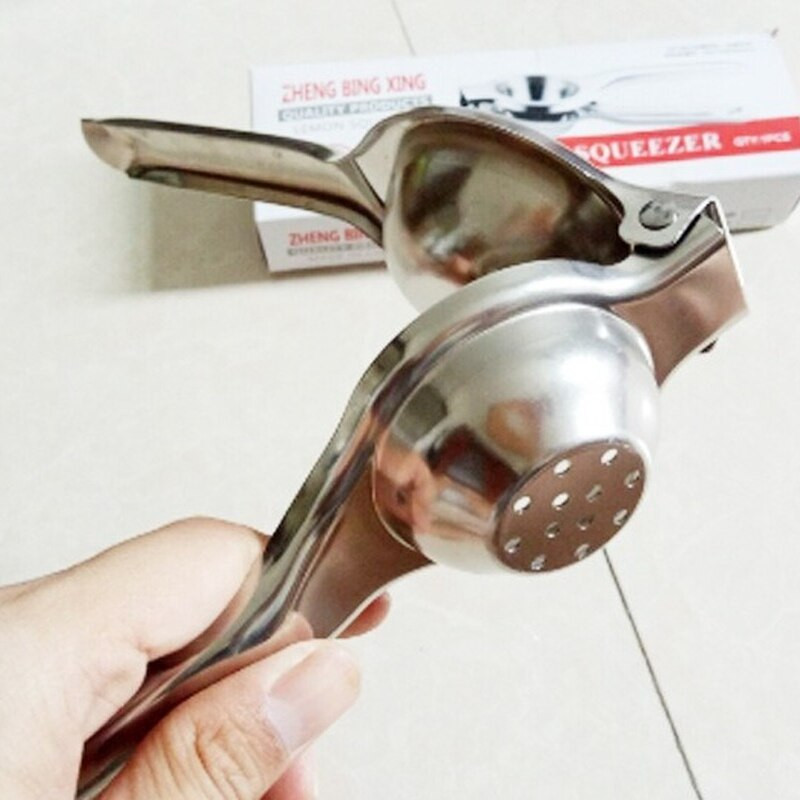 Интересна и удобна ръчна щипка за лимон от неръждаема стомана Кухненски джаджи Сокоизстисквачка за портокал Сокоизстисквачка за плодове Кухня