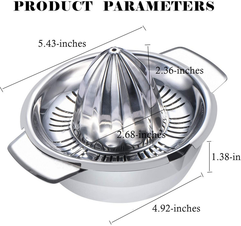 Преносима ръчна сокоизстисквачка с лимон и портокал 304 кухненски аксесоари от неръждаема стомана Инструменти Ръчно пресована машина за сок от цитрусови плодове
