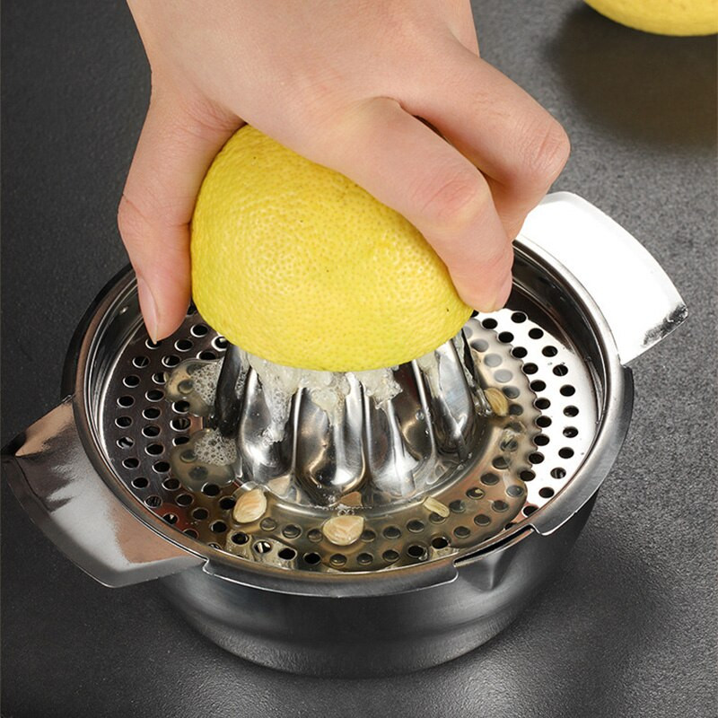 Преносима лимоноизстисквачка 201 Кръгла ръчна сокоизстисквачка от неръждаема стомана Домакинска многофункционална кухненска сокоизстисквачка за портокал и цитрусови плодове