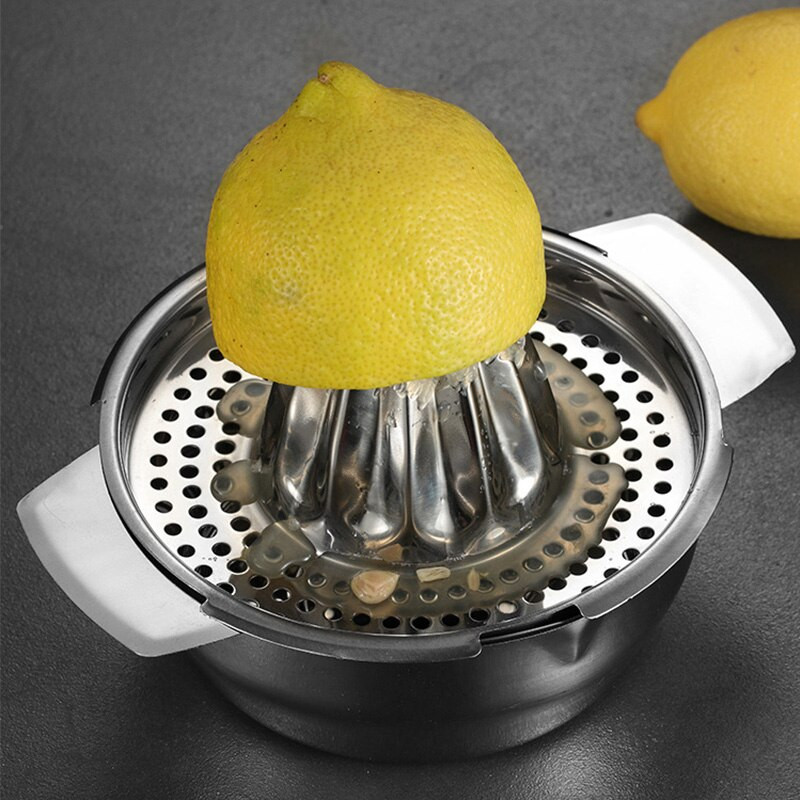Преносима лимоноизстисквачка 201 Кръгла ръчна сокоизстисквачка от неръждаема стомана Домакинска многофункционална кухненска сокоизстисквачка за портокал и цитрусови плодове