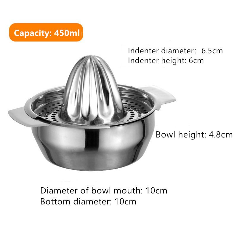 Преносима лимоноизстисквачка 201 Кръгла ръчна сокоизстисквачка от неръждаема стомана Домакинска многофункционална кухненска сокоизстисквачка за портокал и цитрусови плодове