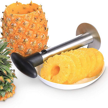 Ананас Corer Slicer от неръждаема стомана Pineapple Cutter Remover Плодове Лесни за почистване Кухненски аксесоари Инструменти Джаджи за дома