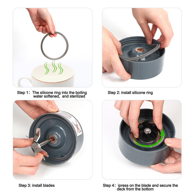 900 W peilio laikiklis skirtas: „NutriBullet“ pakaitinio trintuvo ištraukimo peiliui su kryžminiu peiliu suderinamiems sulčiaspaudės priedams