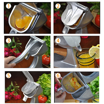 Ръчна изстисквачка за плодове Сокоизстисквачка от алуминиева сплав Лимон Портокал Плодове Зеленчуци Кухненски аксесоари Машина за ръчно налягане