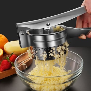 Εγχειρίδιο Inox Steel Juice Squeezer Citrus Lemon Fruit Vegetable Press Kitchen Potato Garlic Masher Food Crusher Home Gadgets