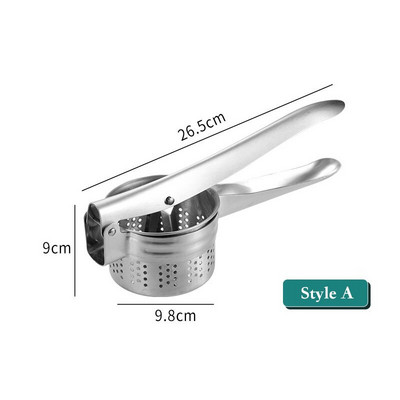 Εγχειρίδιο Inox Steel Juice Squeezer Citrus Lemon Fruit Vegetable Press Kitchen Potato Garlic Masher Food Crusher Home Gadgets