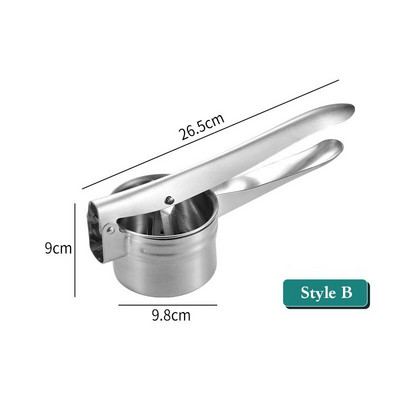 Εγχειρίδιο Inox Steel Juice Squeezer Citrus Lemon Fruit Vegetable Press Kitchen Potato Garlic Masher Food Crusher Home Gadgets