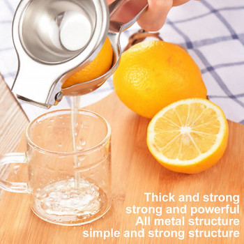 Φορητό DIY Εγχειρίδιο Lemon Juicer Ανοξείδωτο ατσάλι σιλικόνης Citrus Lemon Press Lime Squeezer 12 Juice Holes Manual Squeezers