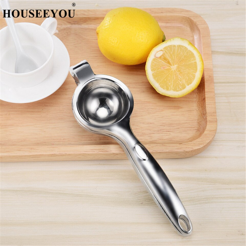 HOUSEEYOU Ръчна изстисквачка за лимон Сокоизстисквачка от неръждаема стомана Плодове Портокал Цитруси Лайм Лимонов сок Щипка Зеленчуци Кухня Инструмент за готвене