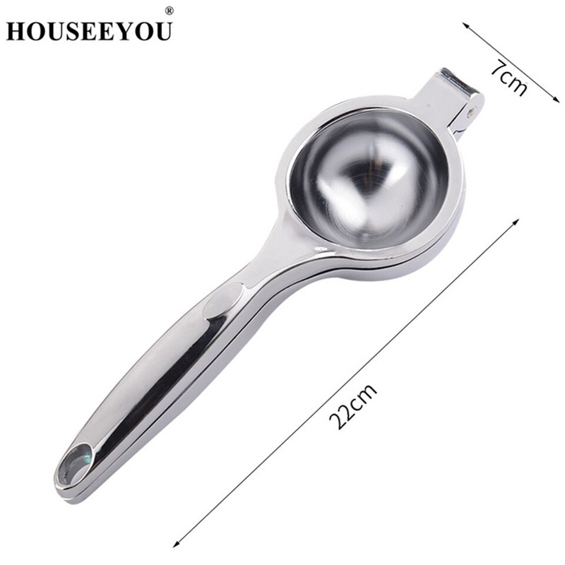 HOUSEEYOU Ръчна изстисквачка за лимон Сокоизстисквачка от неръждаема стомана Плодове Портокал Цитруси Лайм Лимонов сок Щипка Зеленчуци Кухня Инструмент за готвене