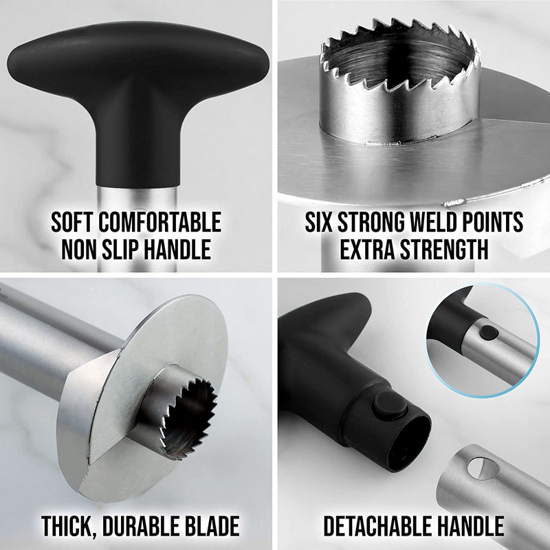 Virtuvės ananasų vaisių pjaustyklės ir pjaustyklės įrankis nerūdijančio plieno ananasų pjaustytuvas Itin greitas ananasų pjaustyklės ir pjaustyklės įrankis