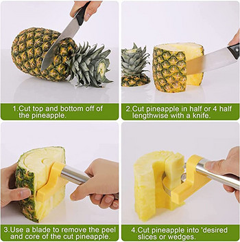 Pineapple Cutter Fruit Corer Slicers Peeler Parer Kitchen Easy Tool Από ανοξείδωτο ατσάλι μαχαίρι απολέπισης βολικό Gadget Πρακτικό