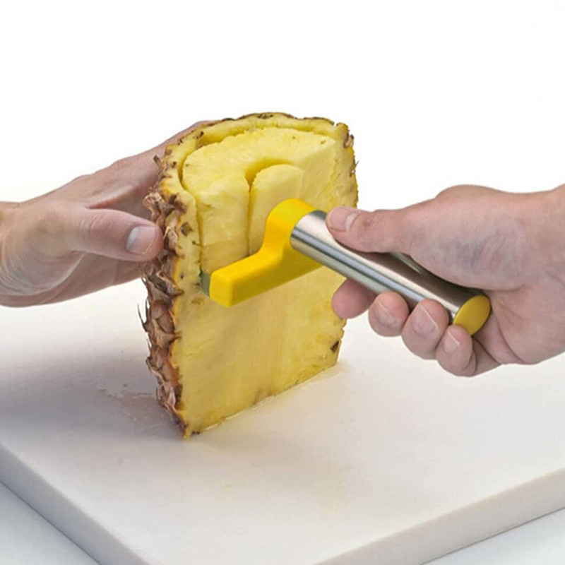 Резачка за ананас Резачки за плодови сърцевини Белачка Парер Кухня Лесен инструмент Нож за премахване на кожата от неръждаема стомана Удобна джаджа Практична