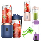 Electric Juicer Mini Portable Blender 6 Blades Fruit Mixers Fruit Extractors Multifunction Juice Maker Machine Easy to Clear