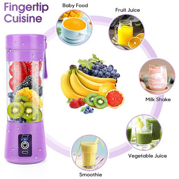 Φορητό Blender Electric Juicer Maker Επαναφορτιζόμενο Mini Fruit Mixing Cup Smoothie Maker for Sports Home Office Travel