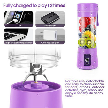 Φορητό Blender Electric Juicer Maker Επαναφορτιζόμενο Mini Fruit Mixing Cup Smoothie Maker for Sports Home Office Travel