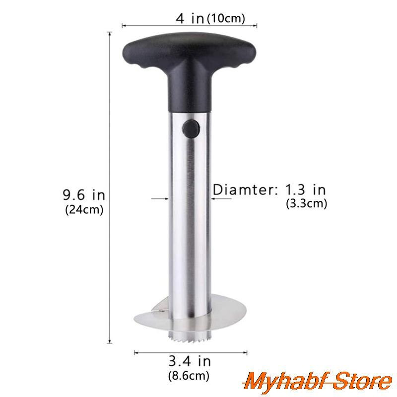 Резачка за плодове и ананас Резачка за резене на ананас от неръждаема стомана Резачка за резене на ананас Белачка Резачка Лесно изрязване на сърцевината Кухненски инструменти Аксесоари