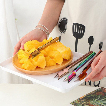 1 τεμ. φτυάρι ανανά Εργαλείο φρούτων λαχανικών Rainbow οικιακής χρήσης από ανοξείδωτο ατσάλι Μαχαίρι ανανάς Αποφλοιωτής ανανά σκεύη κουζίνας