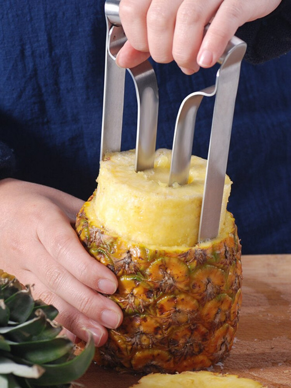 Машина за събиране на месо от ананас от неръждаема стомана Нож за ананас Белачка за очи Белачка за кори за ананас Белачка за ананас Кухненски инструменти Кухненски джаджи