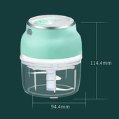 230ml Ηλεκτρικός θρυμματιστής σκόρδου Επαναφορτιζόμενος αποχυμωτής φρούτων λαχανικών Πολτοποιητής μηχανή κιμά Αξεσουάρ κουζίνας