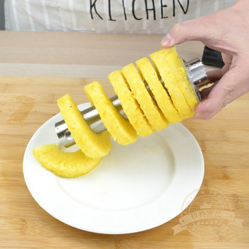 Дебела 304 неръждаема стомана Уред за премахване на белачка за ананас Изваждане на сърцевината Специален нож за нарязване на ананас за обелване на плодове