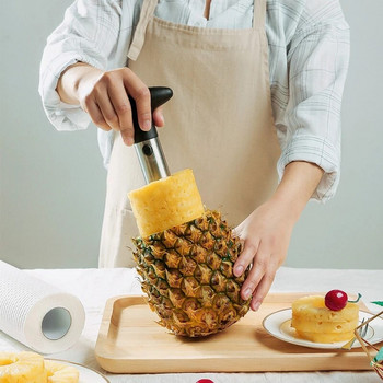 Κόφτες ανανά από ανοξείδωτο χάλυβα Corer Peeler cutter Εύκολο στη χρήση Μαχαίρι φρούτων Ανανάς Parer Εργαλείο κοπής Αξεσουάρ κουζίνας