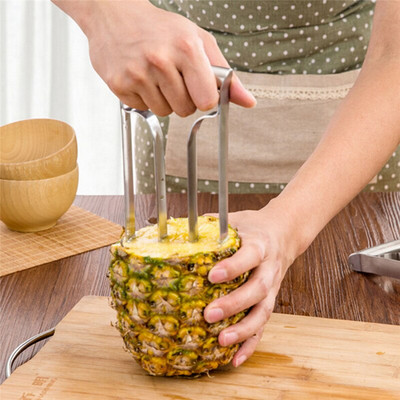 Dispozitiv de tăiat pentru tăiat ananas pentru fructe Instrument de tăiat fructe de bucătărie Aparat pentru tăiat ananas Dispozitiv de tăiat ușor de tăiat Instrument de bucătărie din oțel inoxidabil