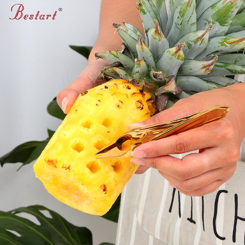 5Pcs Creative Pineapple Clips Rezač Rezač od nehrđajućeg čelika Ananas Eye Gueling Sredstvo za uklanjanje sjemenki Clip Gulilica voća Kuhinjski gadgeti