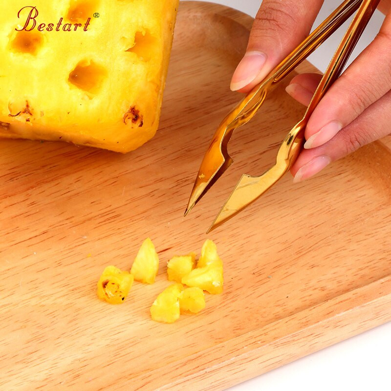 5Pcs Creative Pineapple Clips Rezač Rezač od nehrđajućeg čelika Ananas Eye Gueling Sredstvo za uklanjanje sjemenki Clip Gulilica voća Kuhinjski gadgeti