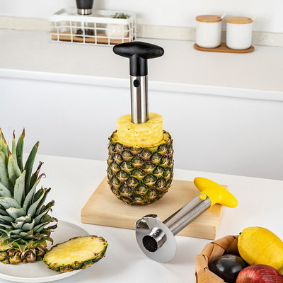 Coață de ananas Dispozitiv de tăiat ananas din oțel inoxidabil Dispozitiv pentru îndepărtarea miezului de ananas Instrument de tăiat pentru casă și bucătărie cu lamă ascuțită