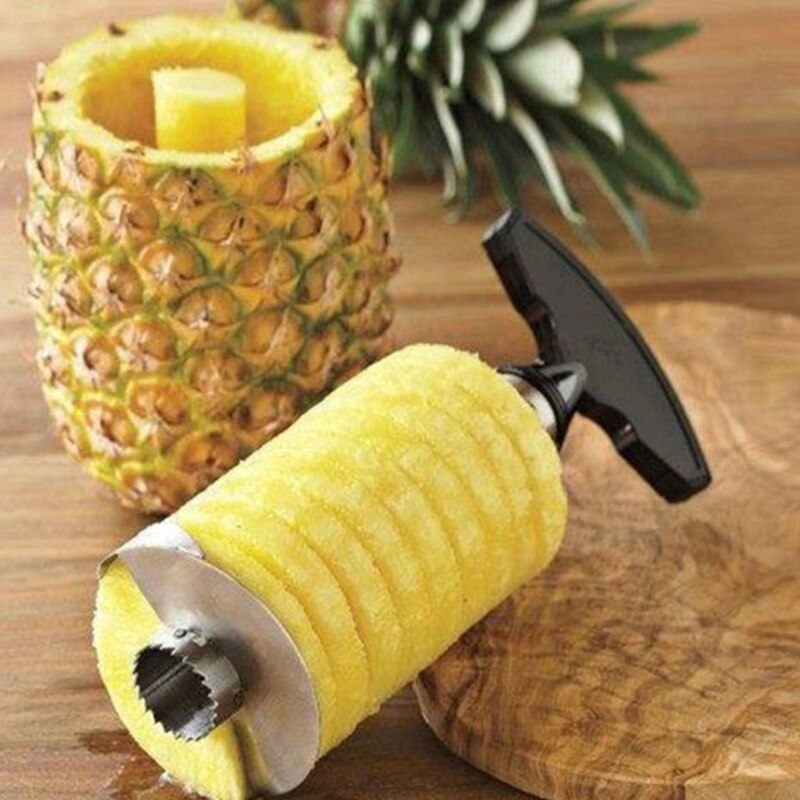 HOT SELL rozsdamentes acél ananász simító hámozó gyümölcsmag szeletelő Ananas hámozó vágó gyümölcs spirál vágó konyhai eszközök