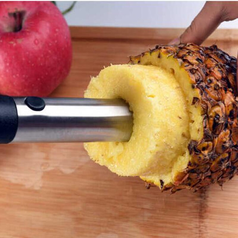 Forró akció rozsdamentes acél ananászhámozó konyhai tartozékokhoz Ananászszeletelők Gyümölcskés Vágó Konyhai Főzőeszközök 28