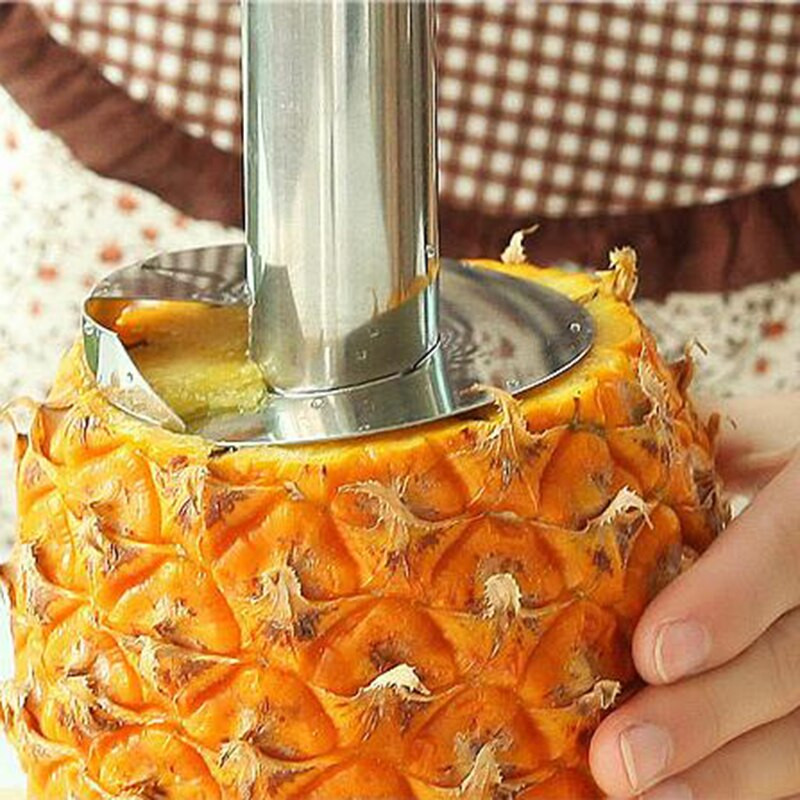 Forró akció rozsdamentes acél ananászhámozó konyhai tartozékokhoz Ananászszeletelők Gyümölcskés Vágó Konyhai Főzőeszközök 28