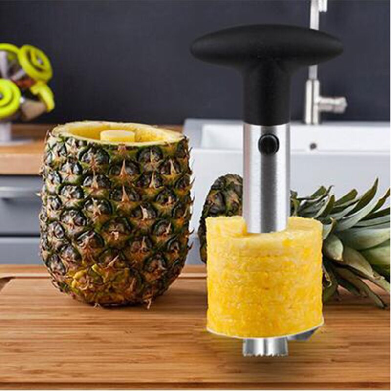 Forró akció rozsdamentes acél ananászhámozó konyhai tartozékokhoz Ananászszeletelők Gyümölcskés Vágó Konyhai Főzőeszközök 28