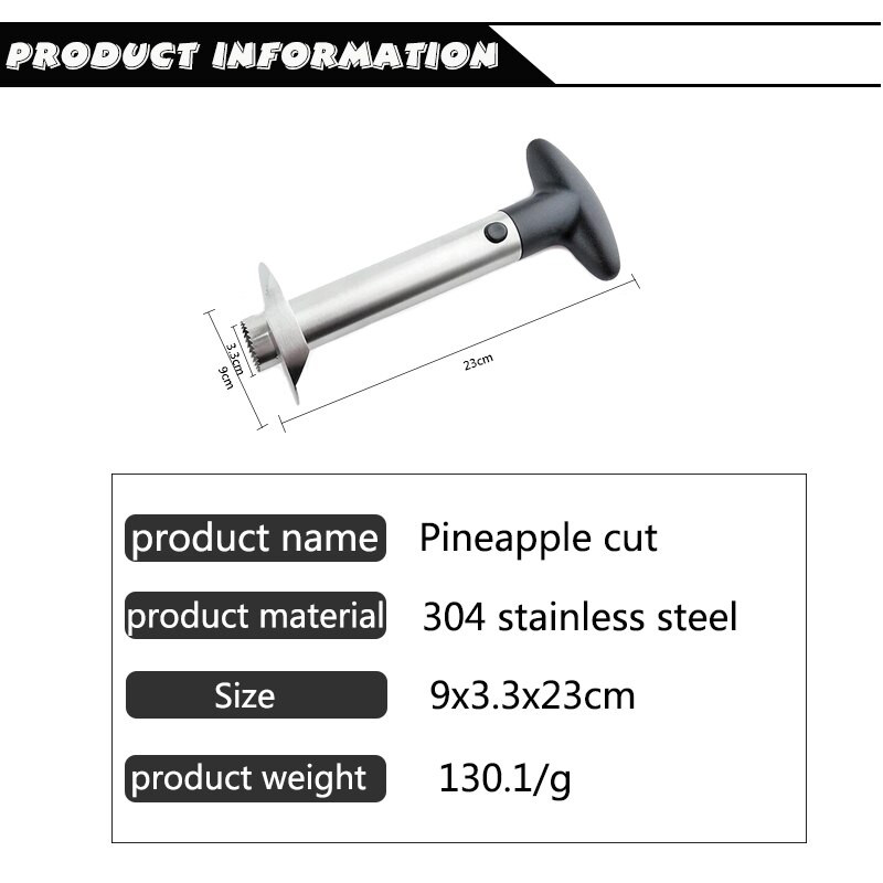 Forró akció rozsdamentes acél ananászhámozó konyhai tartozékokhoz Ananászszeletelők Gyümölcskés Vágó Konyhai Főzőeszközök 28