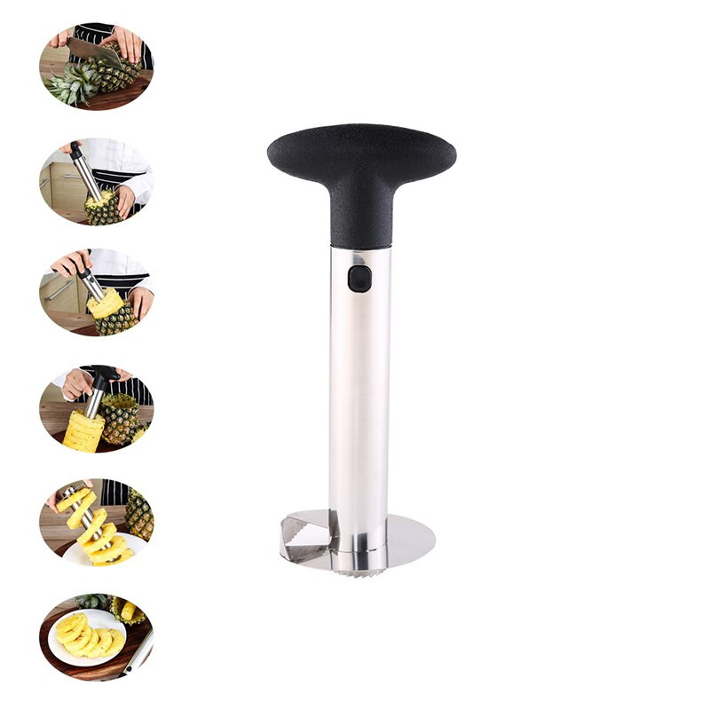 Rozsdamentes acél ananászmag hámozó vágó Easy Fruit Parer vágóeszköz Otthoni Konyha Nyugati Étterem Kiegészítők 3 szín