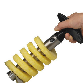 Резачка за ананас от неръждаема стомана Белачка Плодови сърцевини Резачка Спирален нож Ръчна машина за рязане на ананас Кухненски джаджи