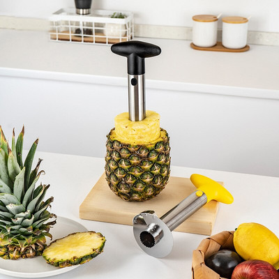 Mașină de curățat ananas din oțel inoxidabil Mașină de tăiat fructe de tăiat Bucătărie Instrument ușor de tăiat ananas în spirală Accesorii de bucătărie pentru restaurante